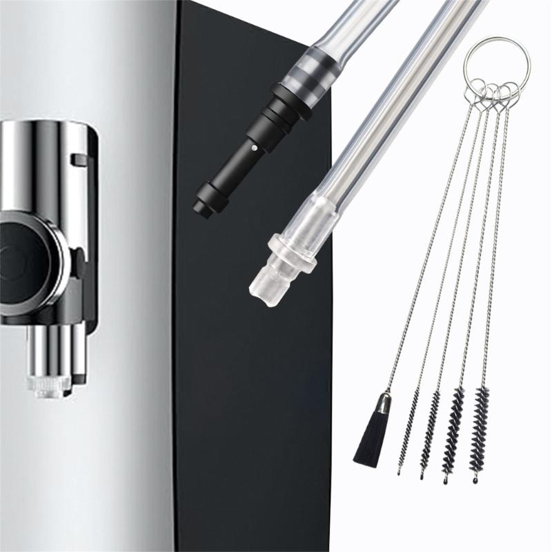Coffee Machine Milk Tube Kit Includes Connector And Tube Brush Silicone Milk Hoses Replacement Pipe For Easy Cleaning