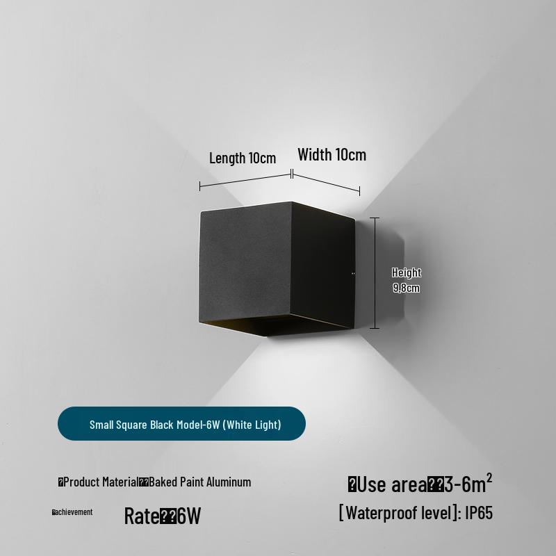 Waterproof LED Outdoor Double Head Wall Light, Super Bright for Villas, Courtyards, and Balconies.