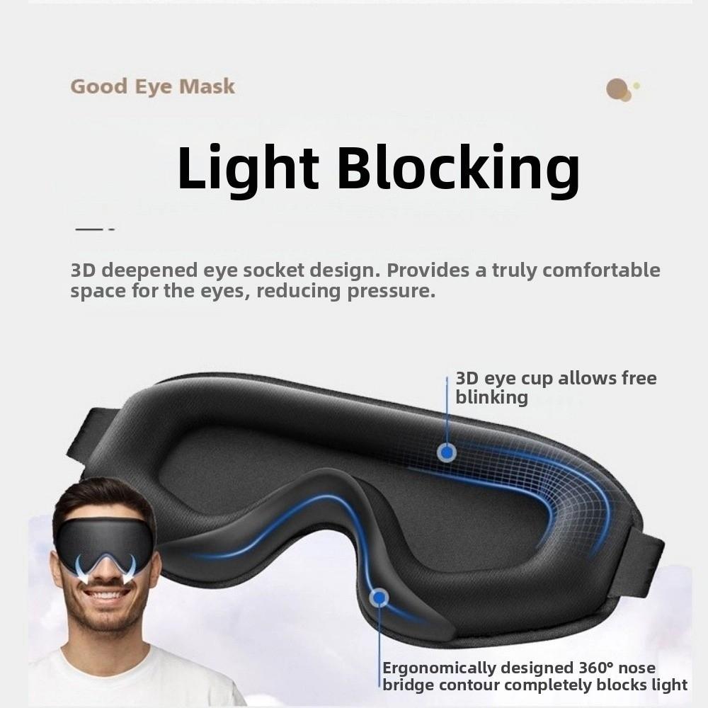Soft Padded Blocking Light Eye Mask Relax Blindfold Eye Shade Blindfold 3D Sleeping Mask  Relax
