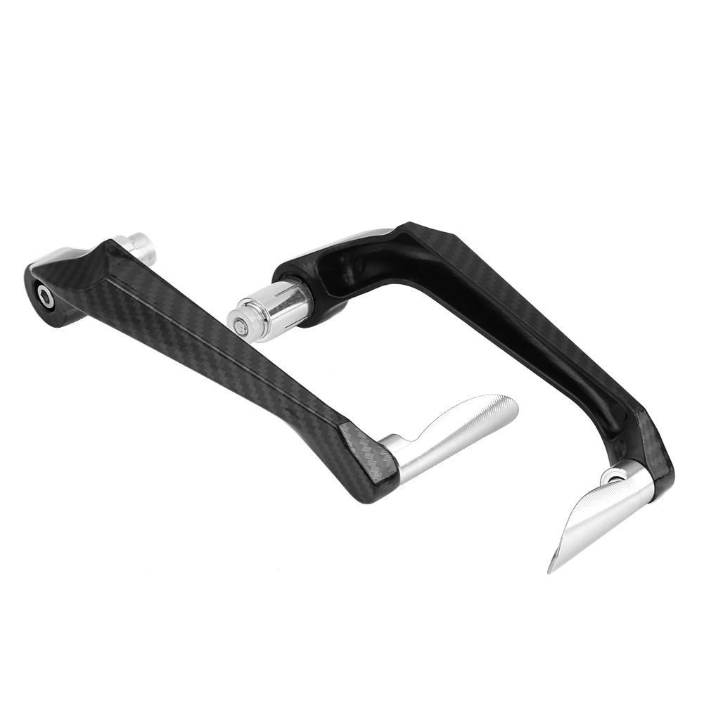 1 Pair of Carbon Motorcycle Brake Levers Handlebar Guard(Red)