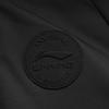 Li Ning Solid Color Hooded Mid-Length Zipper Long Sleeve Down Jacket Women Outerwear Black AYMU190-3
