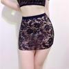 Red Lace Temptation See-Through Women's Bodycon Mini Skirt