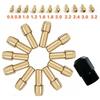 12pcs Brass Chuck Collet M8*0.75 Rotary Tools Toolholding Shank Drill Bits