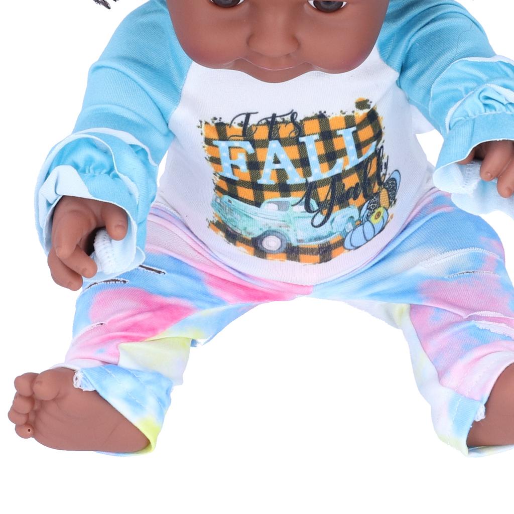 12 Inch Lovely Simulated Black Girl Doll African Baby Doll Kid Toy Birthday Gift
