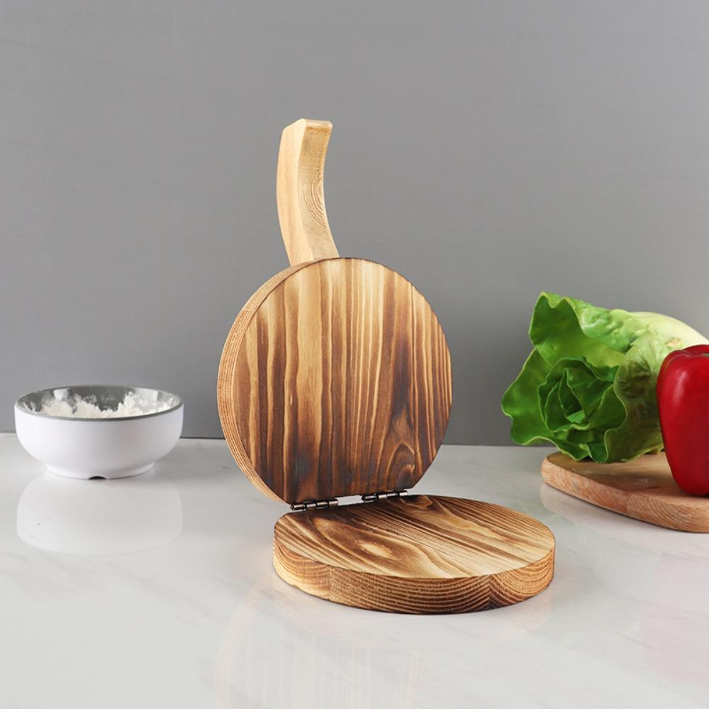 Manual Wooden Dumpling Skin Presser Round Labor-Saving Dumpling Wrapper Maker Ergonomic Handle Dough Press Pastry