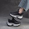 Fashion GKTINOO 2024 Autumn New Retro Lace-up Flat Platform Shoes Genuine Leather Sneakers Thick Soled Round Toe Casual Women's Shoes