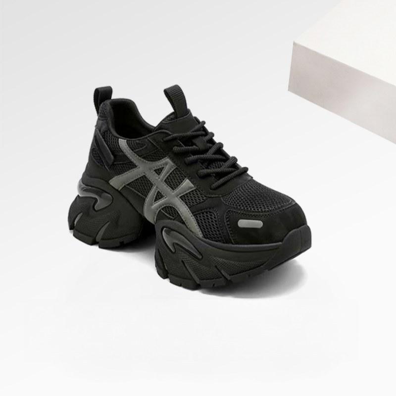 Fashion casual shoes for women 2025 autumn and winter new trend retro muffin splicing heightening mesh sports dad shoes for women