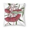 Eucalyptus Mallee Flowers Pink Square Pillowcase Polyester Linen Velvet Pattern Decor Throw Pillow Case Cushion Cover Wholesale