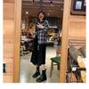 Stylish splicing small round head lazy thick bottom Chelsea one pedal thin short boots woman