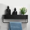 Wall Mounted Shampoo Holder Bathroom Storage Tray with Heighten Guardrail Kitchen Organizer for Kitchen Bathroom Toilet