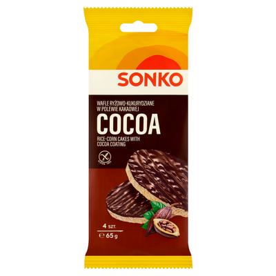 Sonko Rice-Corn Waffles with Cocoa Coating 65 G (4 Pieces)