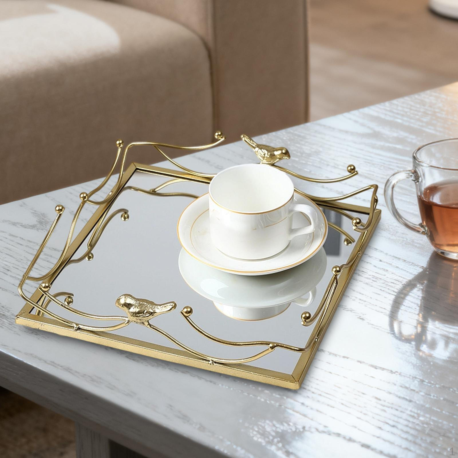 

Декоративный поднос для хранения зеркала, подсвечник для косметики, парфюм на новоселье Large 30cmx30cmx7cm