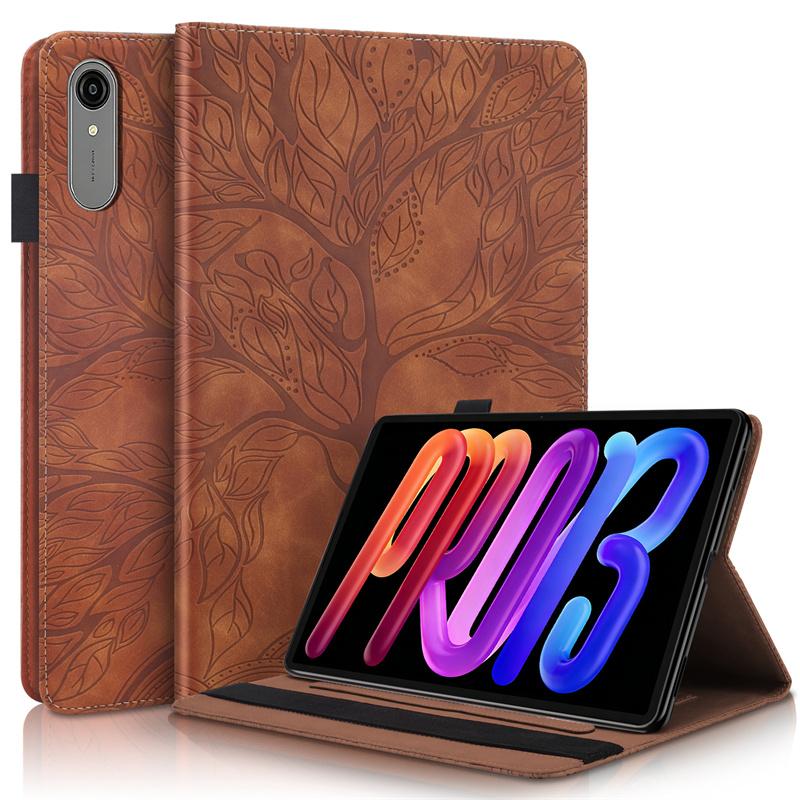 For Lenovo Idea Tab Pro Gen 2 Case TB390FU Embossed Tree PU Leather Wallet Flip Cover for Funda Idea Tab Pro Gen 2 13 Inch Case