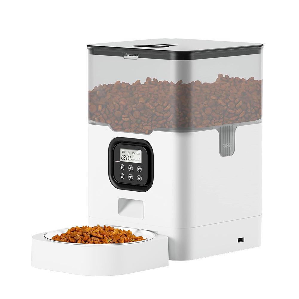 

WIFI Smart Cat Feeder: App-Controlled Automatic Pet Food Dispenser with Timed and Quantitative Feeding No Adapter - USB Port