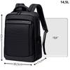 Plecak miejski czarny męski wodoodporny na laptopa 15,6" do pracy arctic hunter b00478 black