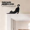 Artistic Wooden Cat Silhouette Black Door Topper, Minimalist Frame Sign, Decorative Ornament Corner Decor for Living Room Bedroom & Lovers Home