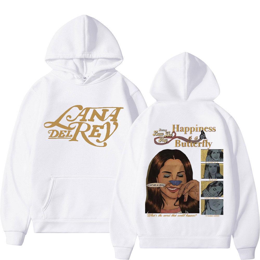 Streetwear Zpěvačka Lana Del Rey Potisk Alba Mikina s Kapucí Pánská Dámská Hip Hop Mikiny Vysoce Kvalitní Mikina Ležérní Unisex Nadměrná Velikost top