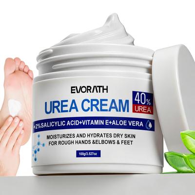 60% Harnstoffcreme, Für raue Hände und Füße, Mit Vitamin E & Aloe Vera, Verbessert die Ausstrahlung und spendet intensive Feuchtigkeit - 100g