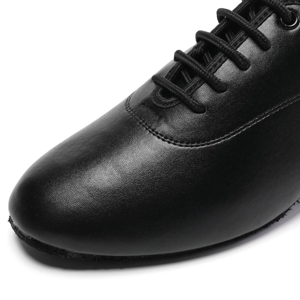 Herren Jungen Atmungsaktive Gesellschaftstanzschuhe Latein Jazz Tango Walzer Schwarze Lederschuhe
