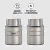 Thermos Stainless Steel King Silver Food Jar (0.45L) Heat Retention (Silver)