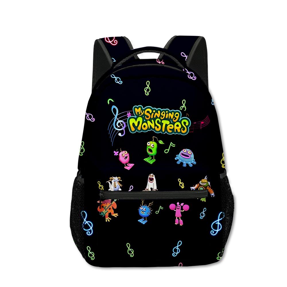 Mochilas Escolares para Estudiantes de My Singing Monsters de Lujo con Novedad, Mochilas para Cuadernos con Estampado 3D de Oxford Impermeables, Mochilas de Viaje para Niños/Niñas
