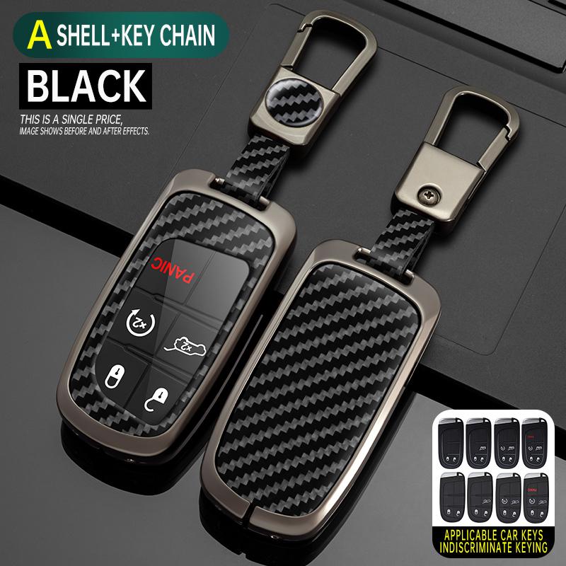 Alloy Car Remote Key Case Cover Protect Shell Bag For Jeep Renegade Compass Grand Cherokee Fiat Chrysler 200 300C Wrangler Dodge