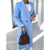 YYFS Women's Fashion Casual Solid Color Print Autumn Winter Long Sleeve POLO Neck Jackets & Coats