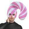 Holiday Party Hat Stripe Hat Mask Candy Cane Costume Christmas Elf Hat Christmas Candy Outfit Halloween Cosplay Costumes