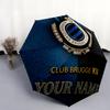 1 PC Automatic Folding Umbrella - Club Brugge KV Custom Name Pattern, Portable & Foldable Design with 8 Ribs, Christmas Birthday Gifts