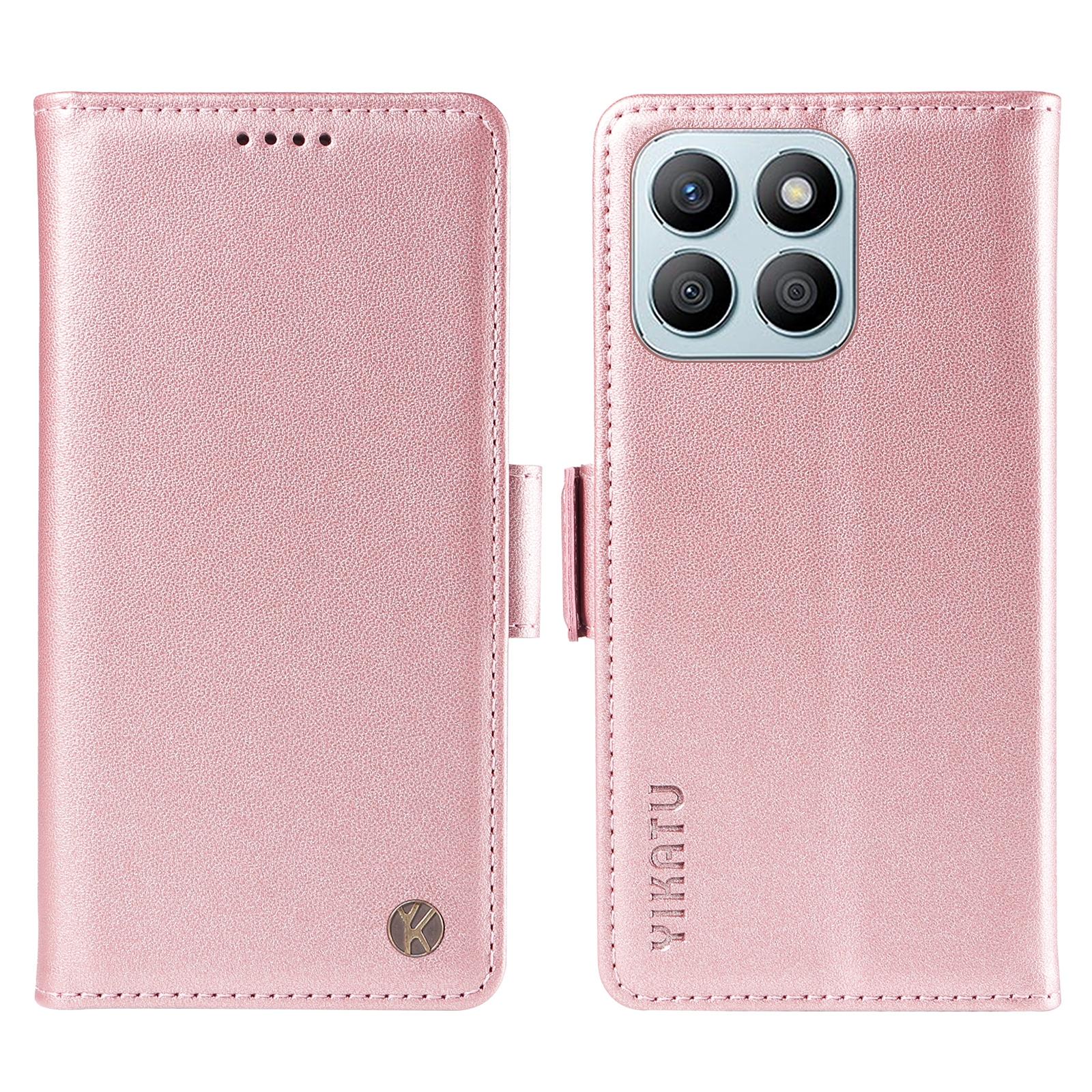 

YIKATU YK-003 For Honor X8b 4G Phone Case Side Magnetic Clasp Wallet Cover F