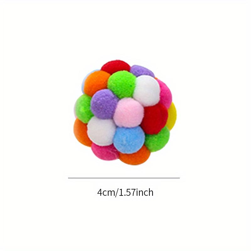 [Bunte Glockenball Interaktives Spielzeug] Katzenspielzeug Bunter Handgemachter Glockenball Hüpfball Interaktives Jagd Haustierzubehör