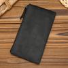 Vintage Leather Phone Wallet For Men Women Genuine Leather Clutch Purse Key Wallet Single Zipper Coin Purse Female Male Pen Case