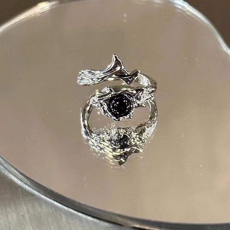 

Оригинальный дизайн кольцо темного ветра ретро кольцо с хвостом ветра парное кольцо для пары мужское и женское тренд хип-хоп регулируемое