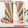 2pcs   2D FLAT PRINTING Curtains (Without Rod) Retro Sunrise(1) Modern Curtain Fabric Yarn Curtains Decorations Outdoor Suitable