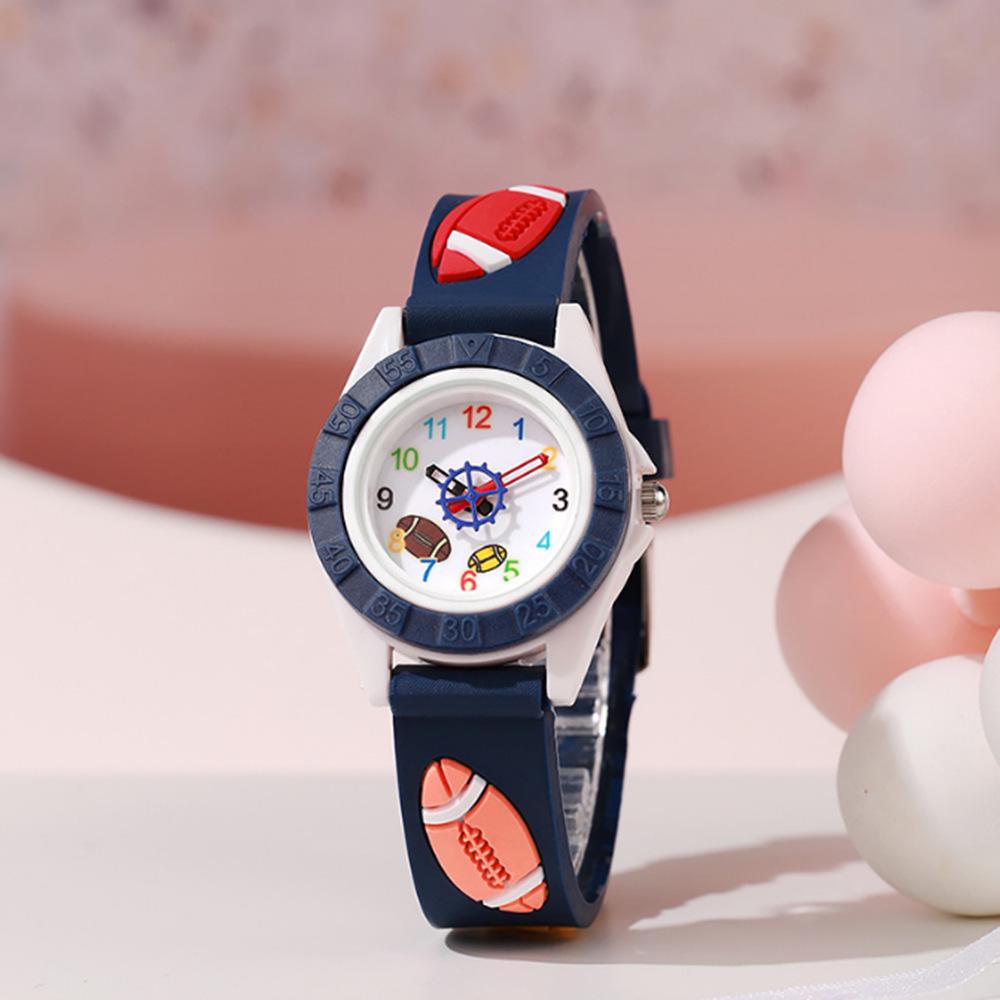 Silikonowy zegarek z sercem jednorożca i tęczą dla dziewczynek