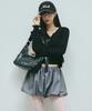 Nick&Nicole Logo Pocket Half Shoulder Bag_Black