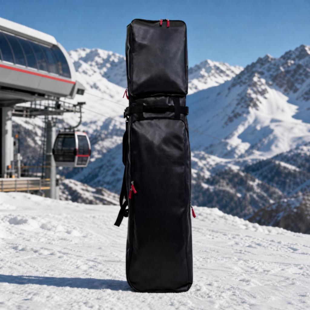Wheeled Ski and Snowboard Equipment Bag Large Capacity for Slopes