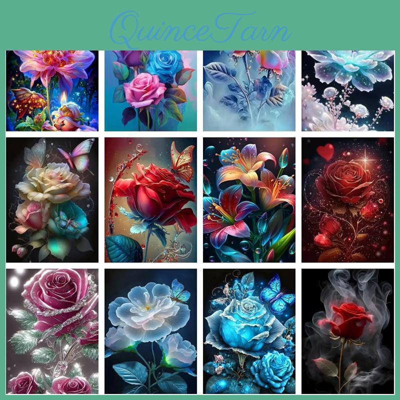 Diamond Flowers Painting Strange Diy Cross Stitch Kit Mosaic Art Diamond Painting Full Circle Diamond Home Decoration
