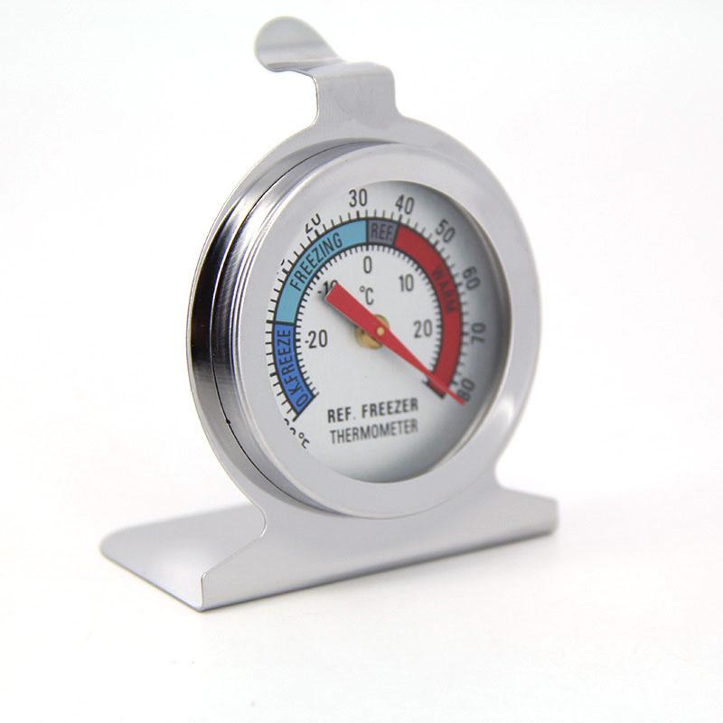 Mini Fridge Thermometer Temperature Sensor DIAL High Accuracy Refrigerator Freezer 0 To  -20 To 20°C For Home Stainless Steel