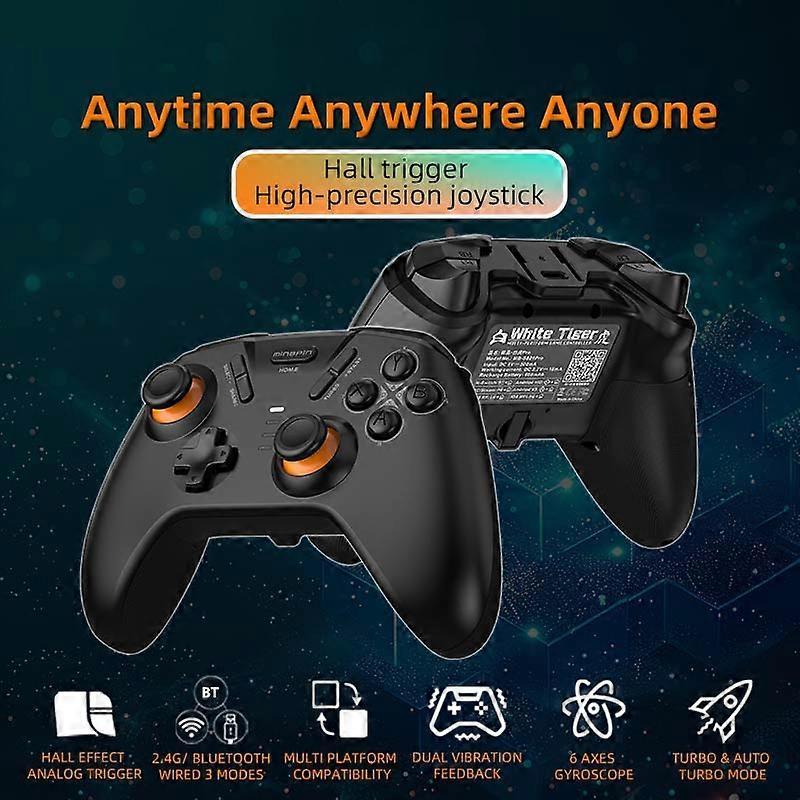 B0W MINGPIN White Tiger S821 Pro Gaming Controller Bluetooth-compatible C5o Gamepad for Nintendo Swi
