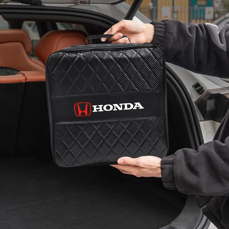Car Leather Storage Bag High-capacity Auto Trunk Handbag For Honda Civic Accord Fit Jazz Pilot CRV Odyssey Passport City Shuttle ZP8