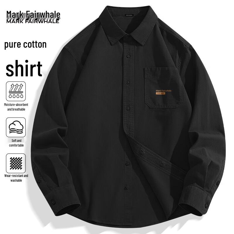 Mark Fairwhale Men s Long Sleeve Business Casual Cotton Shirt 2XL