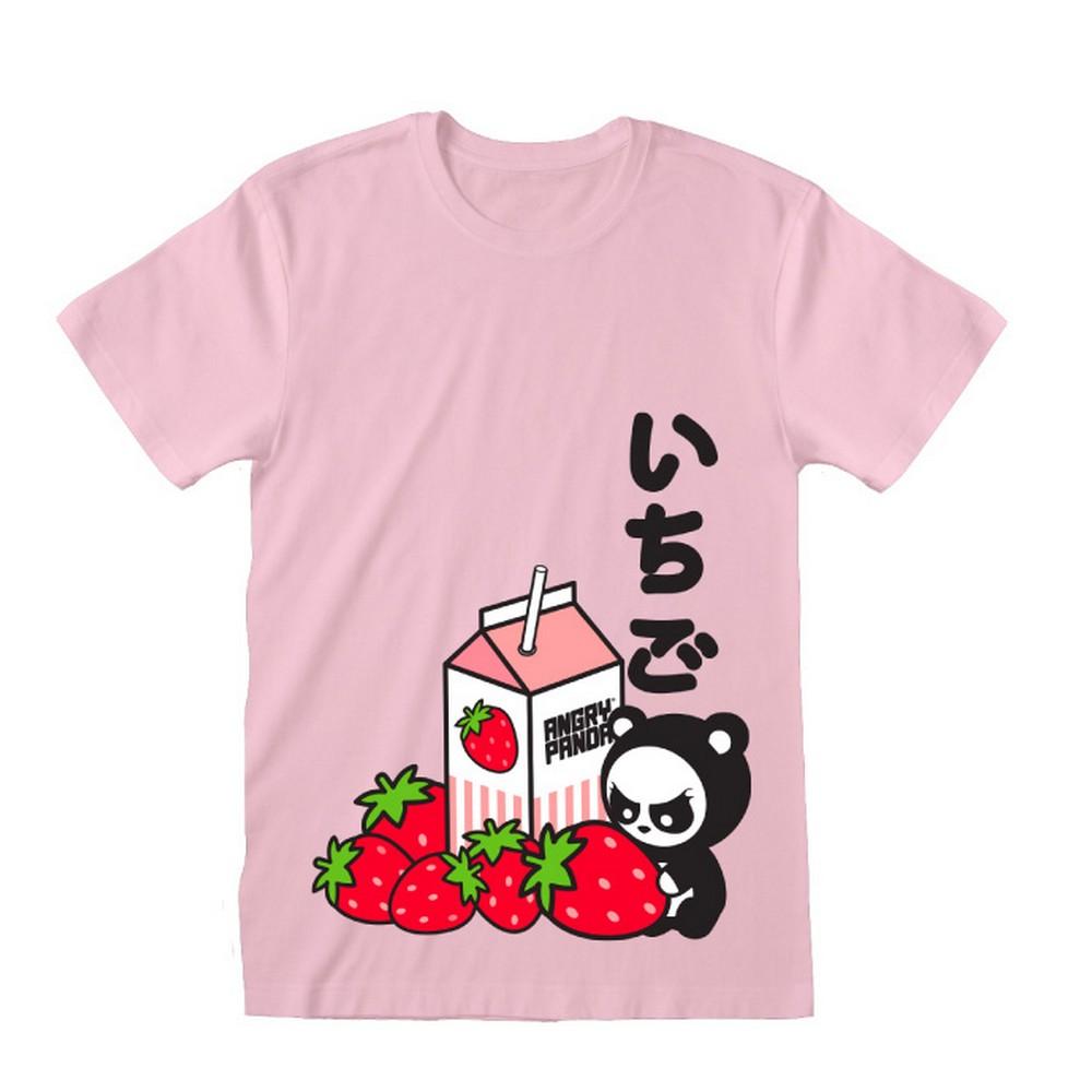 Angry Panda Unisex Adult Strawberry T-Shirt