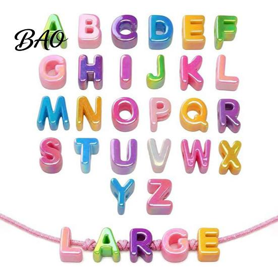 Decorative Beads for Team Building Activities 26Pcs A to Z Acrylic Alphabet Letter Beads, Chunky Large Educational Kids Spelling Colorful DIY
