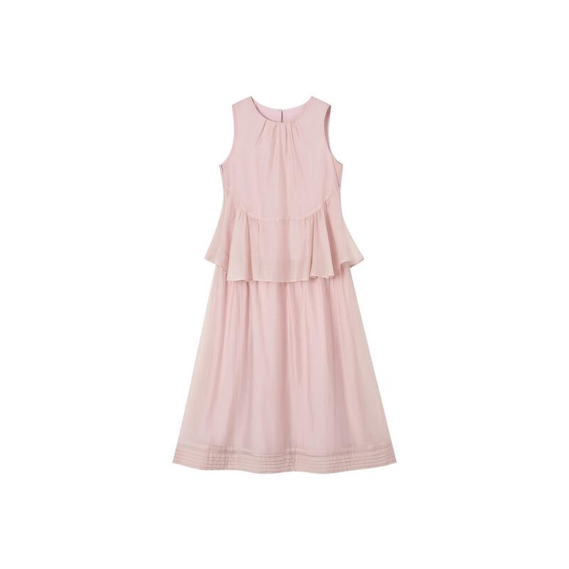 Ätherisches ärmelloses langes Kleid aus Lyocell-Mischgewebe