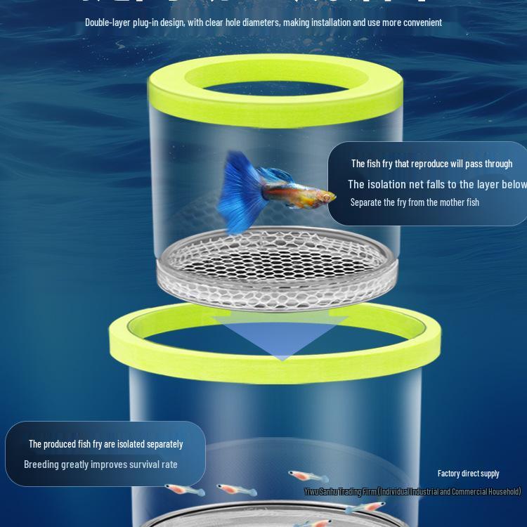 Guppy Fish Breeding Box for Small Fish, Fry, and Betta - Aquarium Isolation Tank