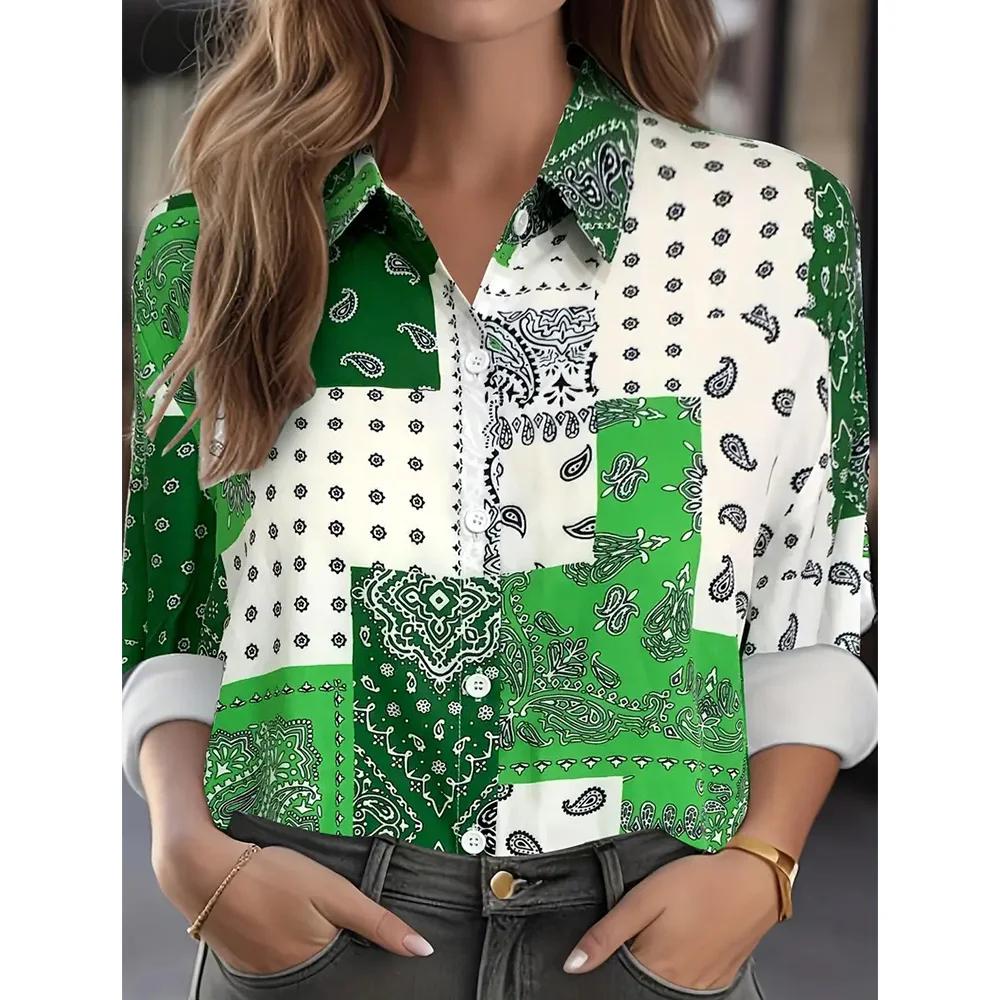 Fashion Women's Shirts Summer Leopard 3D Printed Women's Long Sleeve Tops Spring Autumn Casual Loose Tops Long Sleeve Shirt