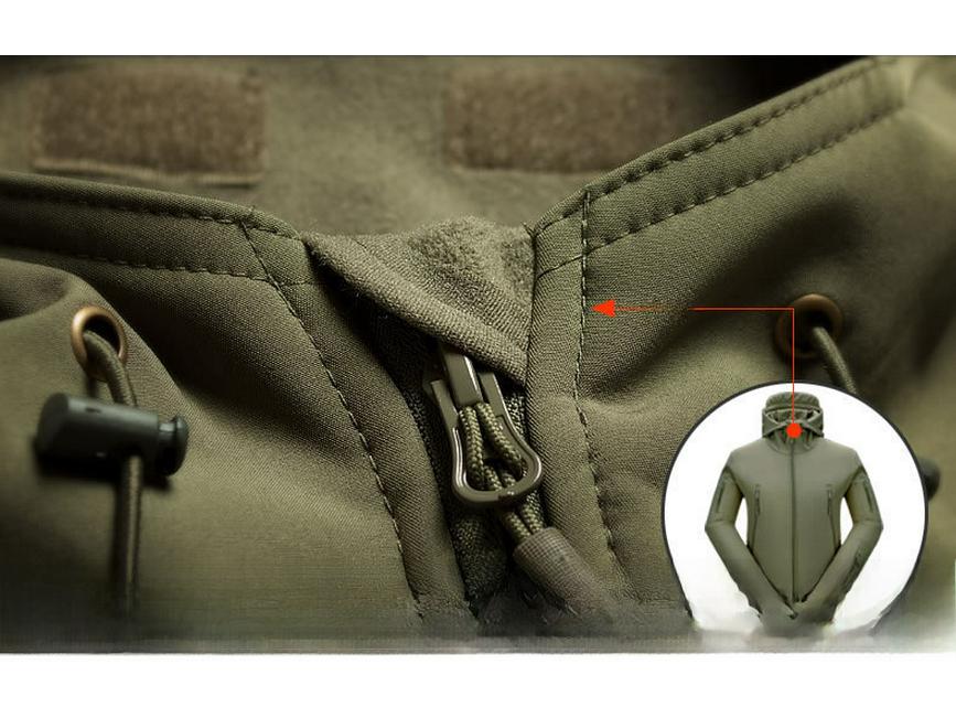 Herren Armee Kampf Softshell Kapuzen Bomberjacke