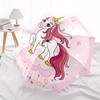 Magical Unicorn Cloud Sticker for Kids Room DecorUmbrella, Portable 3-Fold Compact Umbrella,Christmas Gift ES525