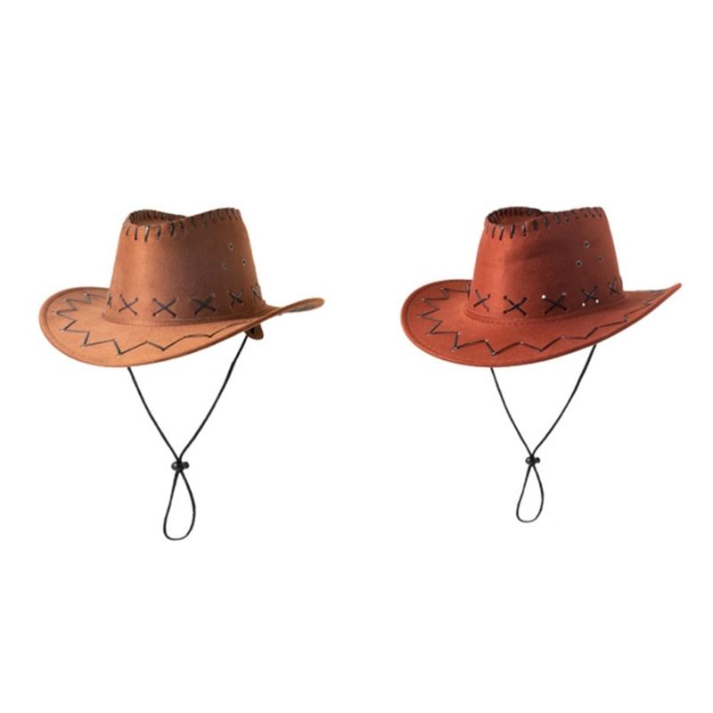 Kinder Cowgirl Rollenspiel Kostüm Set 4 Teile Weste Hose Hut und Kurzer Rock Performance Kleidung
